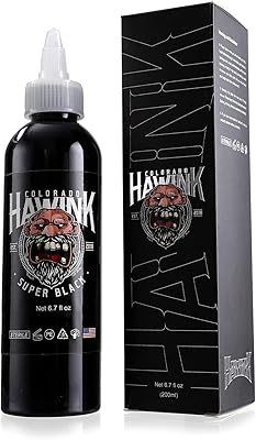 Encre de tatouage hawkink 200 ml (200 ml) ultra noire végétalienne ti963-200 ml