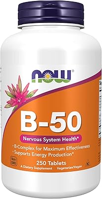 Now suppléments, vitamine b 50 mg, production d'énergie*, santé du système nerveux*, 250