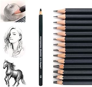 14 pièces ensemble de crayons dessin graphite 12b 10b 8b