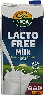 Lait ultra-température sans lactose nada, 1 litre, 4 canettes par paquet