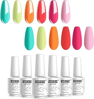 Ensemble de vernis à ongles gel vishine summer - ensemble de couleurs vives