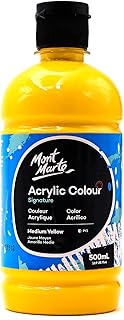 Peinture acrylique monte marte studio en flacon de 500 ml, jaune moyen