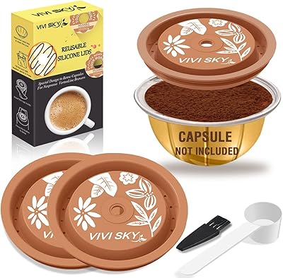 Vivi sky couvercle de capsule de café réutilisable pour capsules vertuoline et vertuo