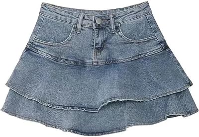 Jupes pour femmes jupe denim femmes été vintage mignon taille