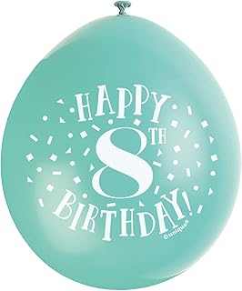 Ballons en latex assortis pour fête unique du 8e anniversaire taille