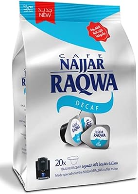 Capsules de café najjar sans caféine, 5 g, paquet de 20