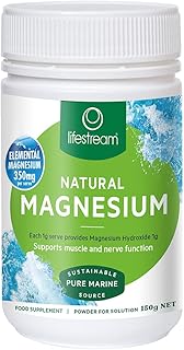 Poudre de magnésium naturel 150 g de lifestream soutient la fonction musculaire