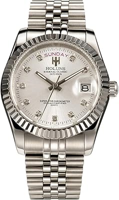 Montres-bracelets pour hommes avec montre à quartz de luxe résistante à l'eau, jour