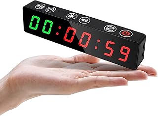 Minuteur de salle de sport portable horloge d'entraînement avec batterie rechargeable et aimant