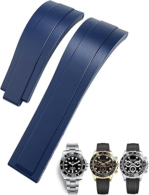 Bracelet de montre en caoutchouc janyu 20 mm 21 mm pour rolex daytona
