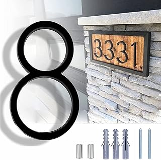 Numéro de maison flottant moderne skihd 5 pouces, numéro en alliage de zinc