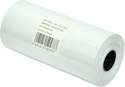 Rouleau d'étiquettes de prix blanches 16x23 mm, 10 rouleaux en plastique fis (fspx05)
