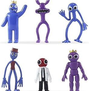 Figurines d'action rainbow friends 6 pièces, mini figurines de décoration de gâteau, jouet de dessin animé mignon, jeu populaire, ensemble de figurines pour enfants fans, décoration de gâteau de fête. Diaytar : Des prix qui défient toute concurrence