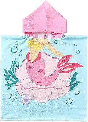 Peignoir à capuche, serviette de plage pour enfants elecdon pour garçons et filles, serviette de bain à capuche, serviette de piscine pour tout-petits avec capuche, serviette de plage en microfibre super douce et absorbante pour 0 à 7 ans (sirène). Redéfinissez vos attentes shopping avec Diaytar