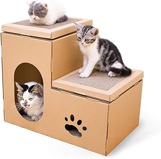 Planche à gratter pour maison de chat jouet tunnel rembourré en papier