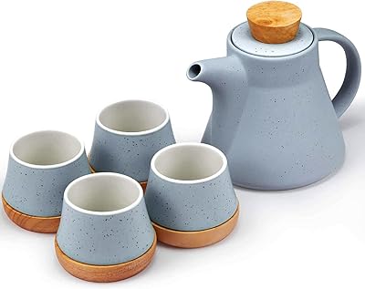 Ensemble de théière en céramique yatai 10 pièces avec 4 tasses et sous-verres