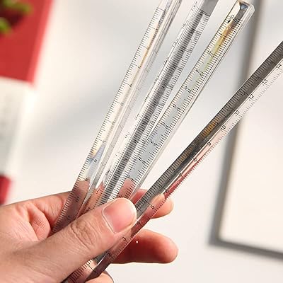 Règle en plastique transparent 15 cm règle droite en plastique transparent de 6