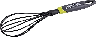 Fouet en nylon royalford avec manche en plastique abs, noir, rf8910