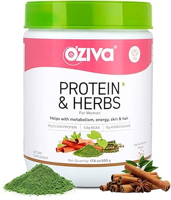 Protéine et herbes osiva pour femme vanille et amande poudre de protéines