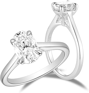 Bagues de fiançailles en diamant moissanite créées en laboratoire couleur g-h-i taille
