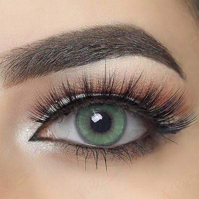 Lentilles de contact souples de couleur verte hidrocharme 12 mois jetables avec étui