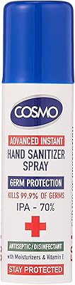 Spray désinfectant instantané pour les mains cosmo advanced, 50 ml