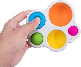 Jouet sensoriel à bulles d'haltères en silicone pour enfants
