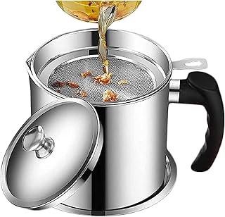 Pot filtre à huile et graisse en acier inoxydable récipient de réutilisation d'huile