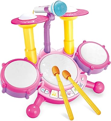Ensemble de batterie pour enfants, jouets pour tout-petits avec 2 baguettes de batterie