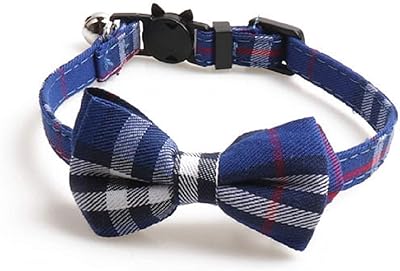 Collier pour chat amovible avec joli nœud papillon et cloche pour chatons