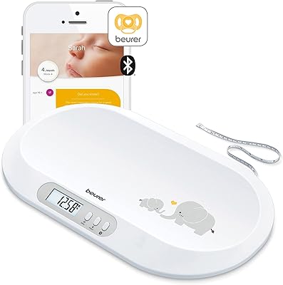 Pèse-bébé by90 balance pour animaux de compagnie numérique avec ruban à mesurer suivi