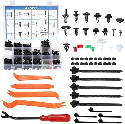 Alykdon 460 pièces clips de fixation de pare-chocs avec dissolvant de verrouillage boulons