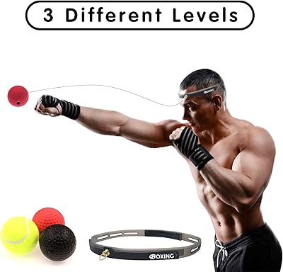 Ballon de boxe réflexe miyako, équipement de boxe réflexe, 3 niveaux de difficulté