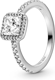 Bague sertie d'une pierre de zircone cubique en argent sterling, métal, zircone cubique
