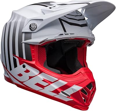 Casque bell moto-9s flex - sprint (petit) (blanc/rouge)