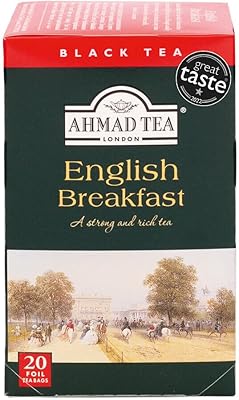 Thé ahmad tea pour petit-déjeuner anglais, 20 sachets de thé, 555-u