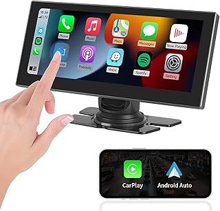 Récepteur sans fil android roadtop auto carplay, récepteur sans fil portable à écran