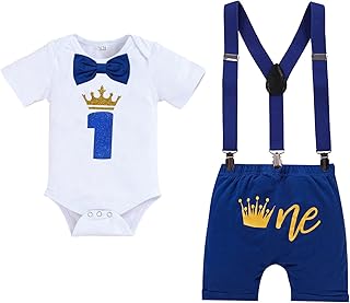 Bébé garçon drôle 1er anniversaire vêtements gâteau noeud barboteuse