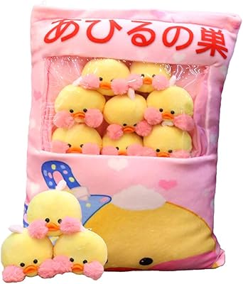 Ninalayo mignon petit canard jaune kawaii oreiller décoratif en peluche jouet du monde
