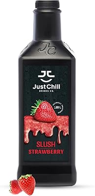Just chill drinks co-slush fraise, à base d'extraits de fruits 100 % réels