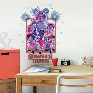 Roommates rmk4674gm autocollant mural à décoller et à coller stranger things - rouge
