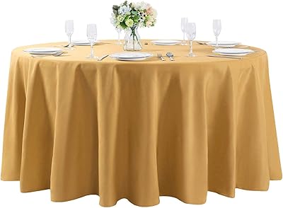 Nappe ronde de 120 pouces nappe décorative en polyester lavable pour mariages