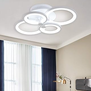 Plafonnier led moderne onenio 4 anneaux d'encastrement plafonnier contemporain en acrylique 36 w