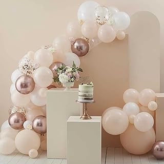 Kit d'arche de ballons de plage binger ray, décorations de fête chromées blanc