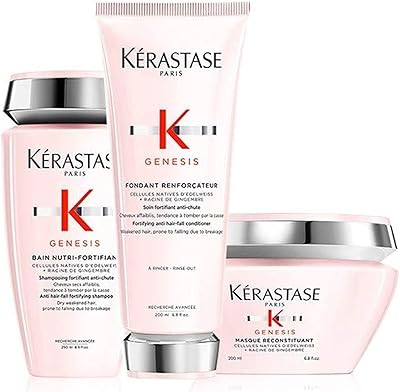 Kérastase genesis pack fortifiant pour cheveux secs et fragilisés, shampoing, après-shampooing et masque