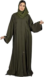 Abaya plissée classique ouverte sur le devant sara arabia/hrt-106rsv