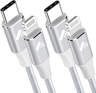 Câble de chargement usb c vers lightning 2 pièces câble rapide