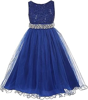 Robe de soirée dreamhigh pour fille avec appliques de sequins en cristal scintillants