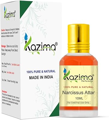 Parfum unisexe narciso attar de kazima - pur naturel non dilué (10 ml)