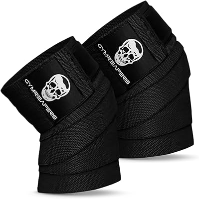Sangles de genou (paire) avec sangle pour bande de squat, dynamophilie, dynamophilie, presse